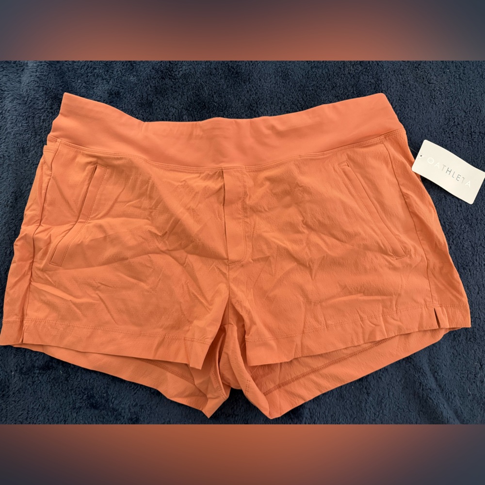 Athleta Coral Athletic Shorts with Wide Waistband